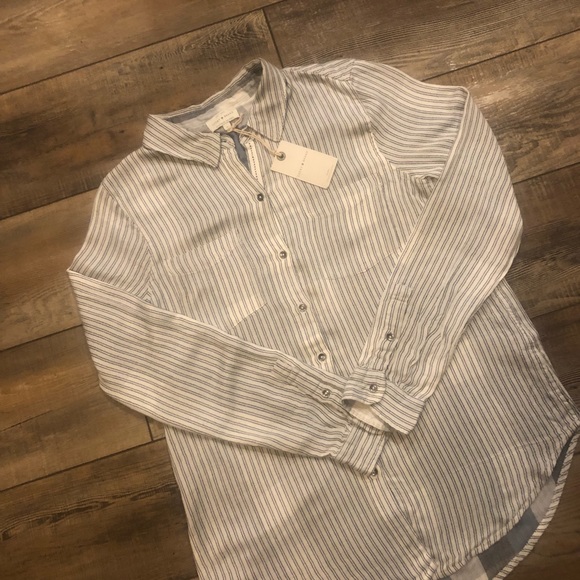 Lucky Brand NWT Striped Button Down - Picture 6 of 8